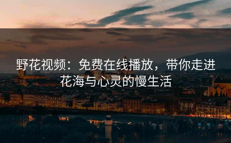 野花视频：免费在线播放，带你走进花海与心灵的慢生活
